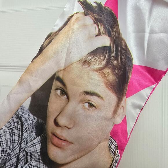2013 Justin Bieber satin Christmas stocking NWT - Picture 3 of 4